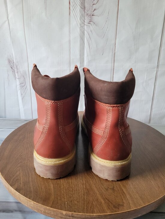 Timberland Premium Red Limited-Edition Boots, Men’s 11 Genuine Leather Work Boot